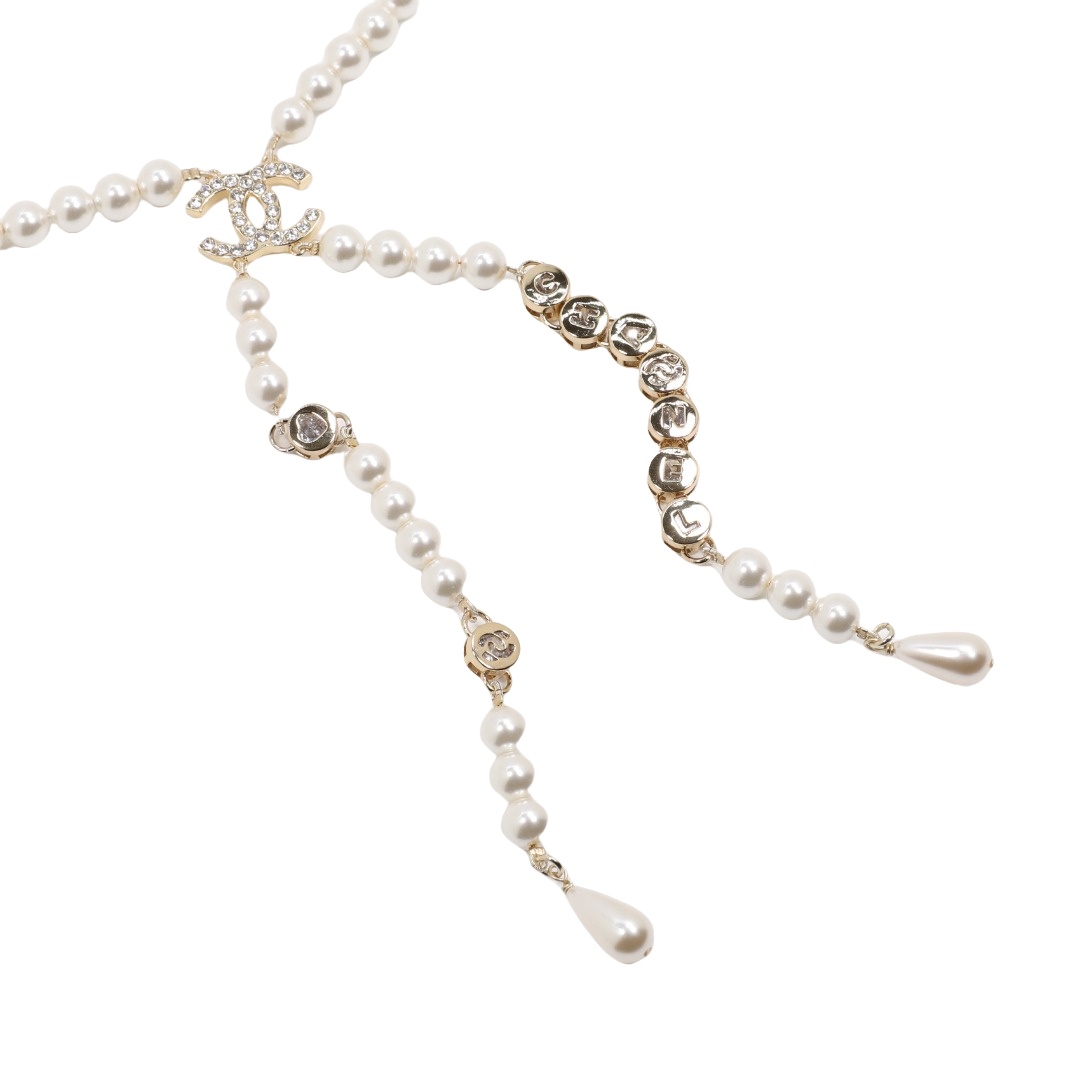 CCN569 Tassel pendant pearl necklace - ccjewelryacc