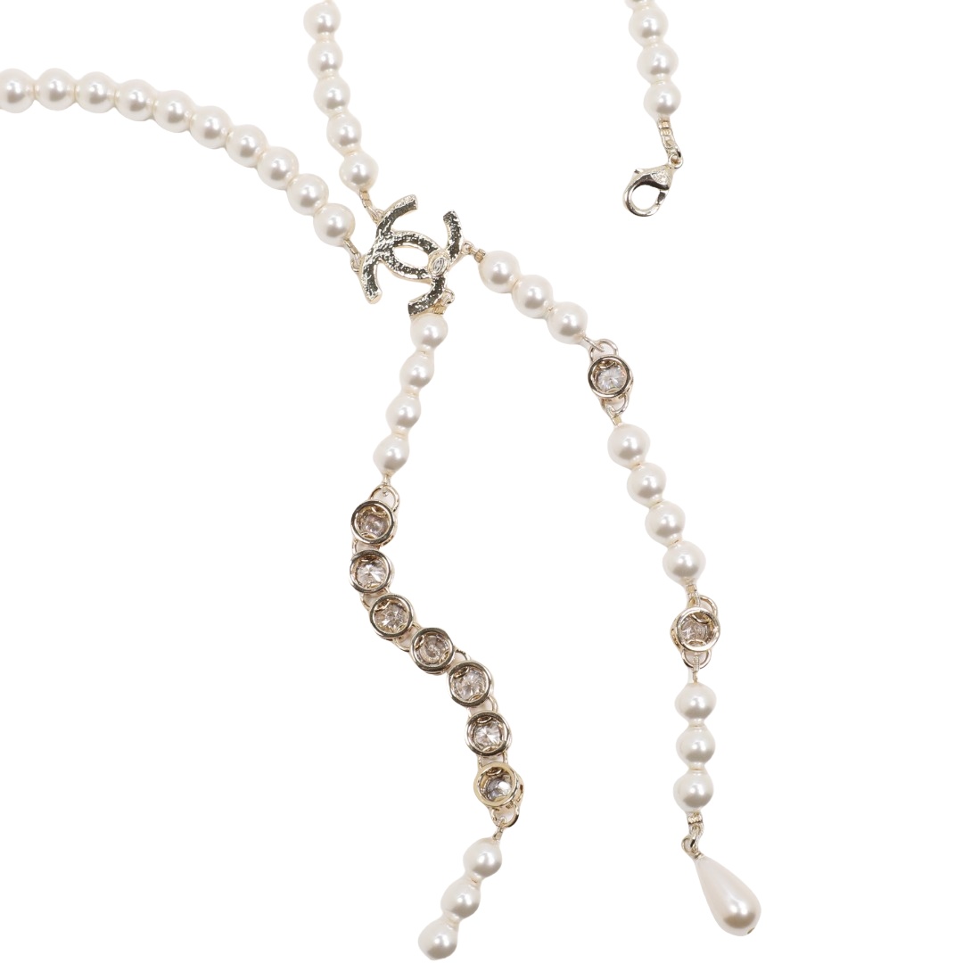 CCN569 Tassel pendant pearl necklace - ccjewelryacc