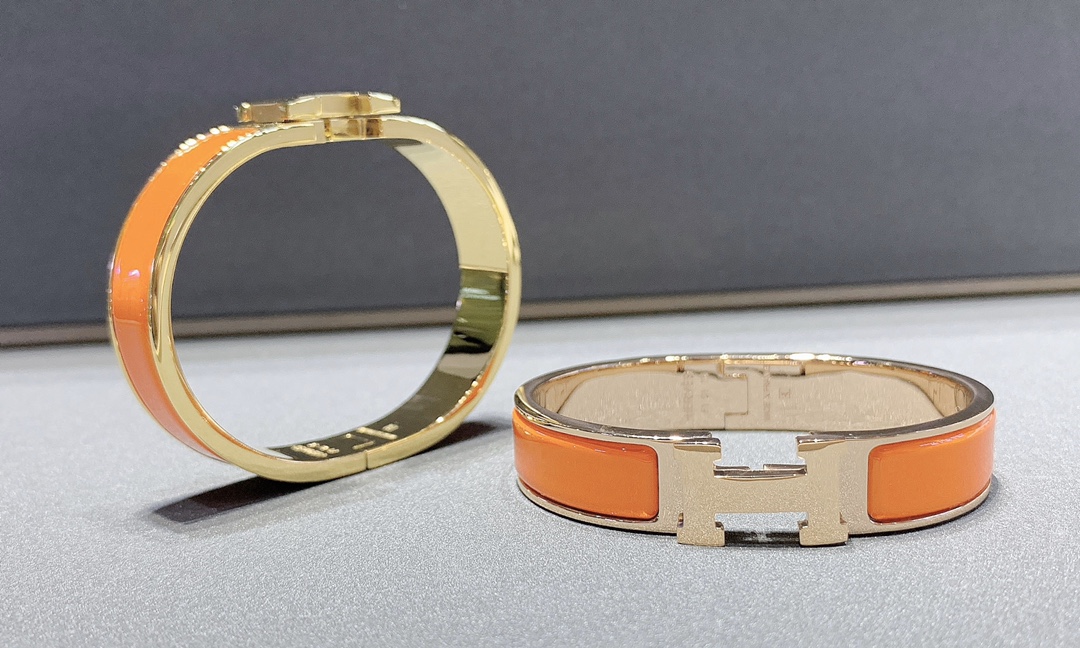 HMS018 12mm Metal enamel Clic H bracelet 17 - ccjewelryacc