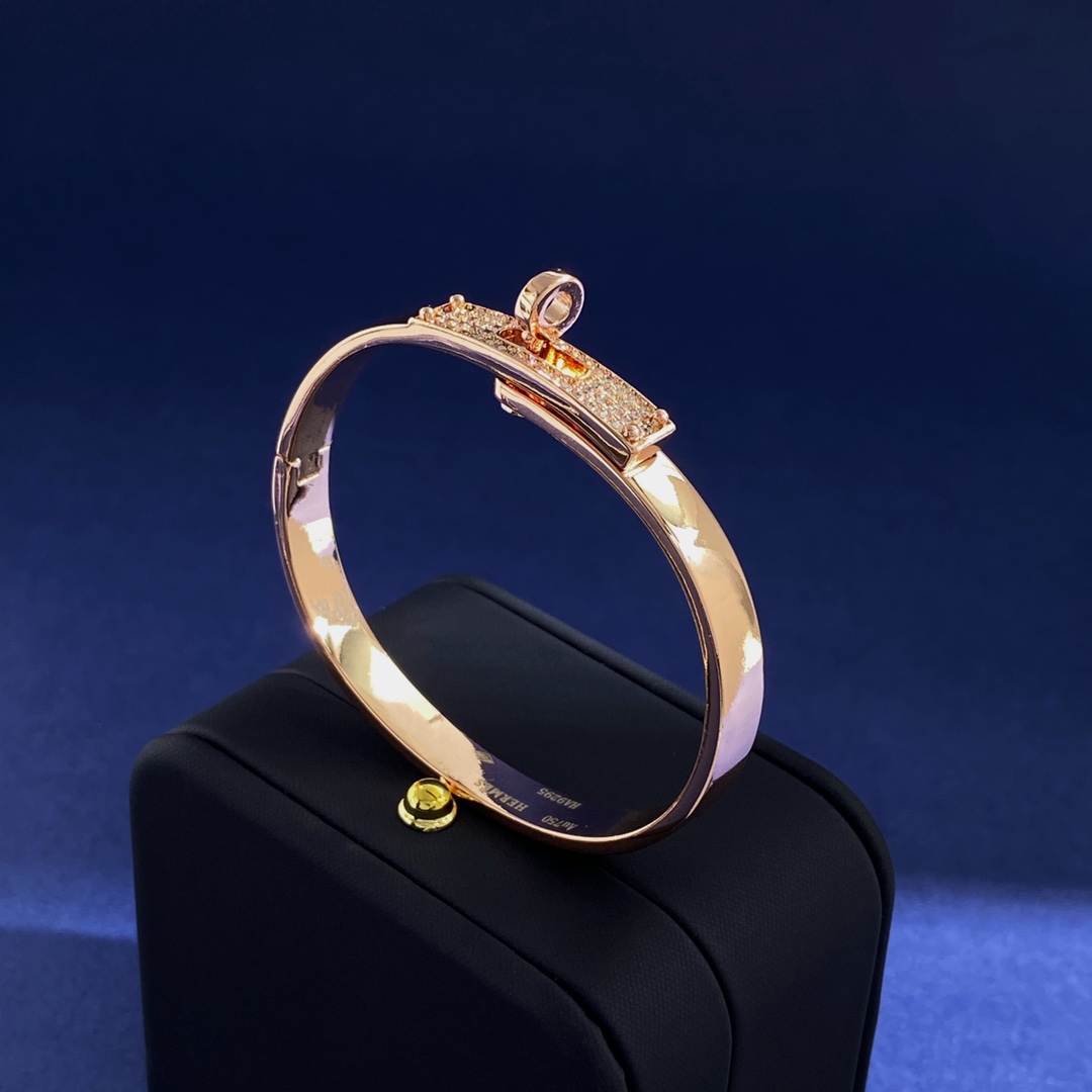 HMS059  Diamond Hermes Kelly bangle bracelet - ccjewelryacc