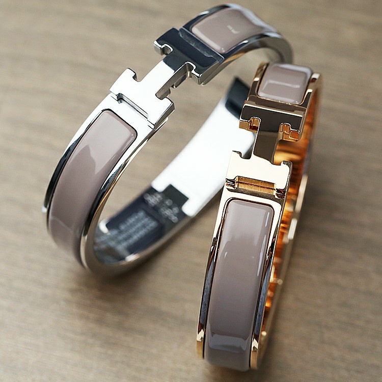 HMS017 12mm Metal enamel Clic H bracelet 17 - ccjewelryacc