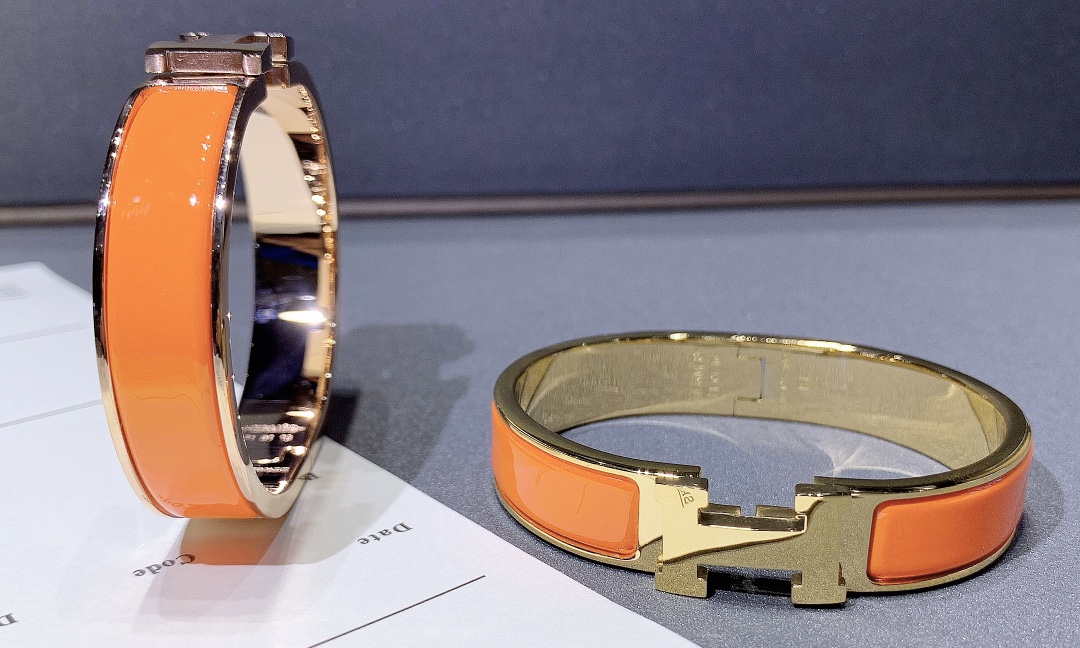 HMS018 12mm Metal enamel Clic H bracelet 17 - ccjewelryacc