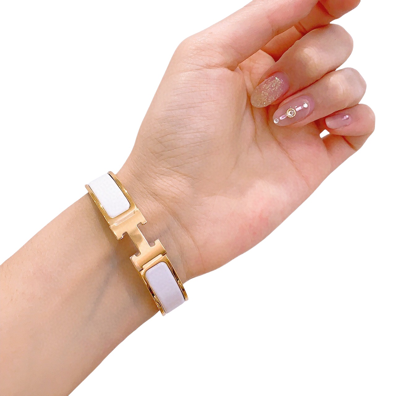 HMS026 12mm Metal enamel Clic H bracelet 17 - ccjewelryacc