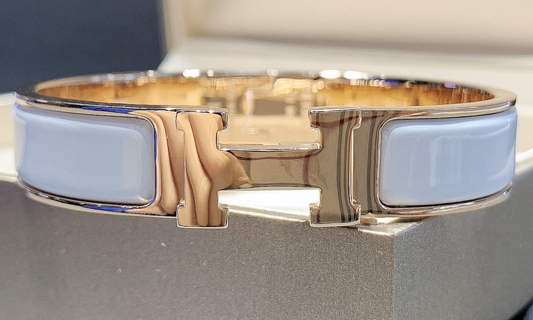 HMS043 12mm Metal enamel Clic H bracelet 17 - ccjewelryacc