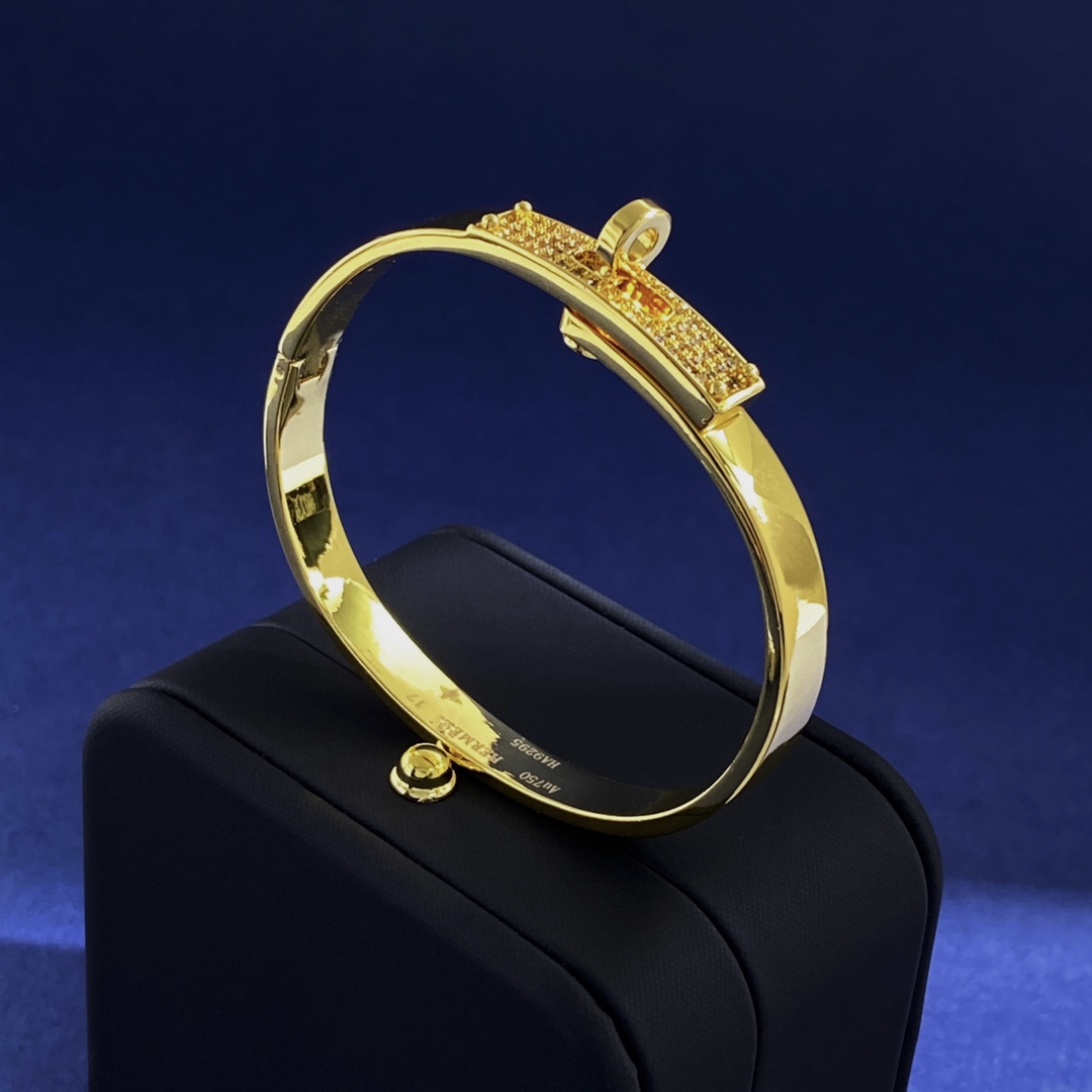 HMS059  Diamond Hermes Kelly bangle bracelet - ccjewelryacc