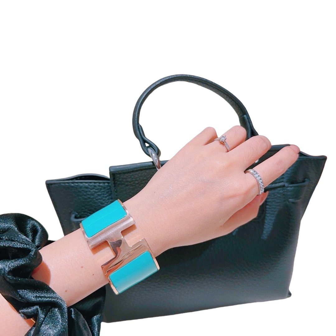 HMS001 33mm Large Metal enamel clip H bracelet - ccjewelryacc