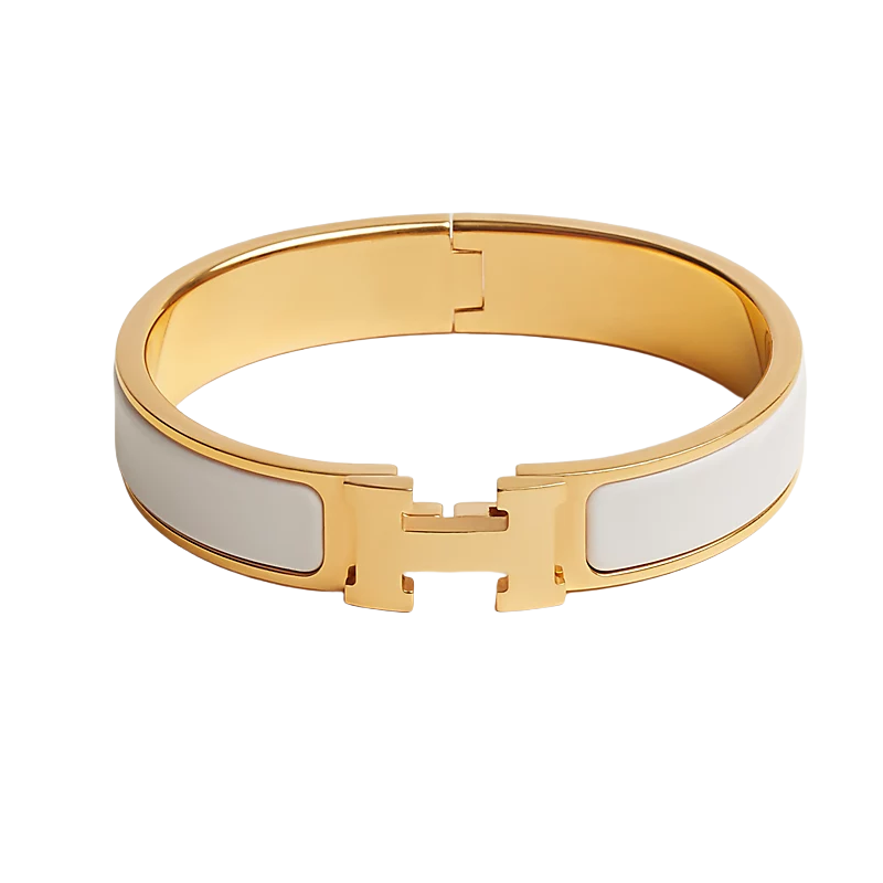 HMS026 12mm Metal enamel Clic H bracelet 17 - ccjewelryacc