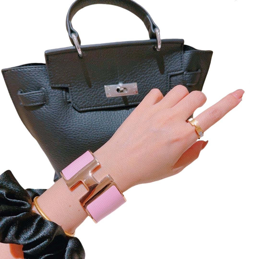 HMS001 33mm Large Metal enamel clip H bracelet - ccjewelryacc