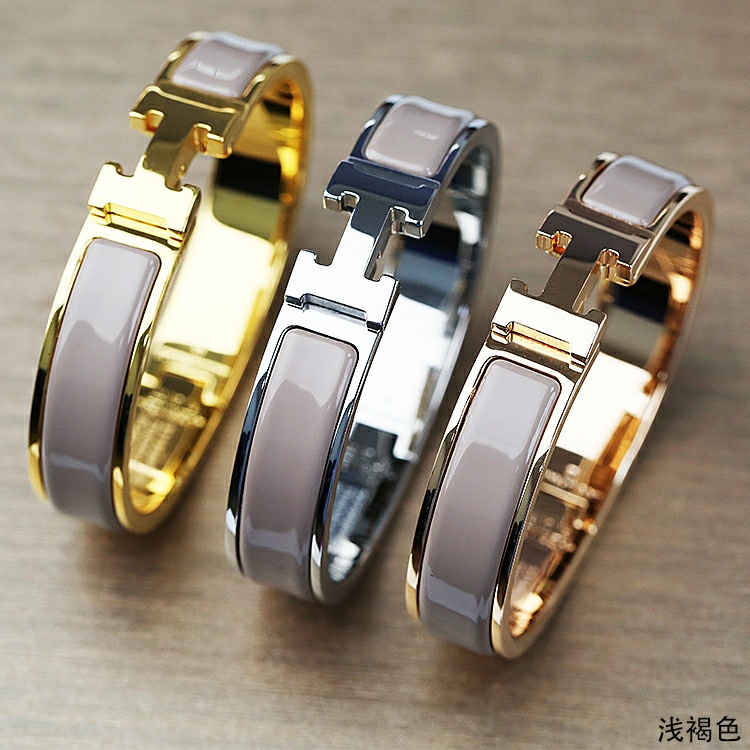 HMS017 12mm Metal enamel Clic H bracelet 17 - ccjewelryacc