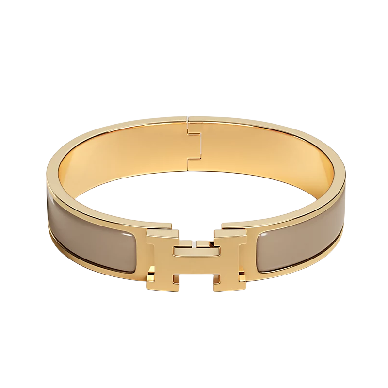 HMS017 12mm Metal enamel Clic H bracelet 17 - ccjewelryacc