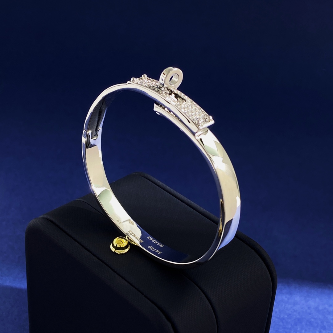 HMS059  Diamond Hermes Kelly bangle bracelet - ccjewelryacc