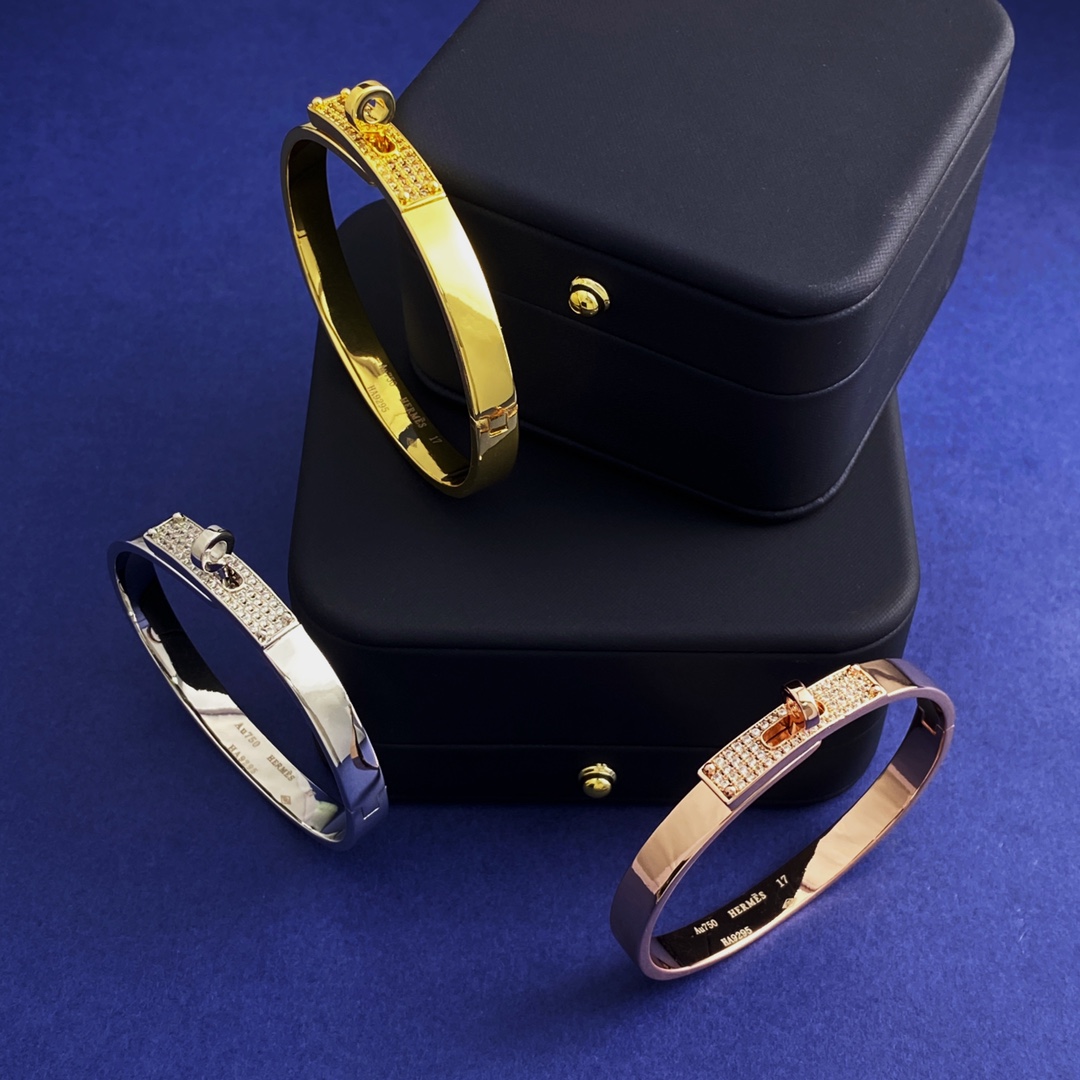 HMS059  Diamond Hermes Kelly bangle bracelet - ccjewelryacc