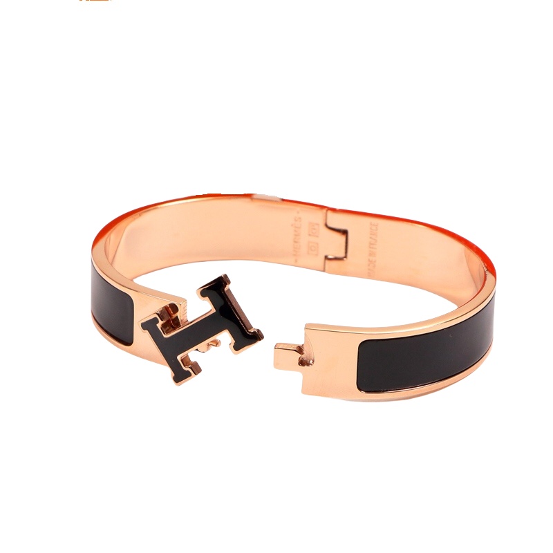 HMS046 12mm Metal enamel Clic H bracelet 17 - ccjewelryacc