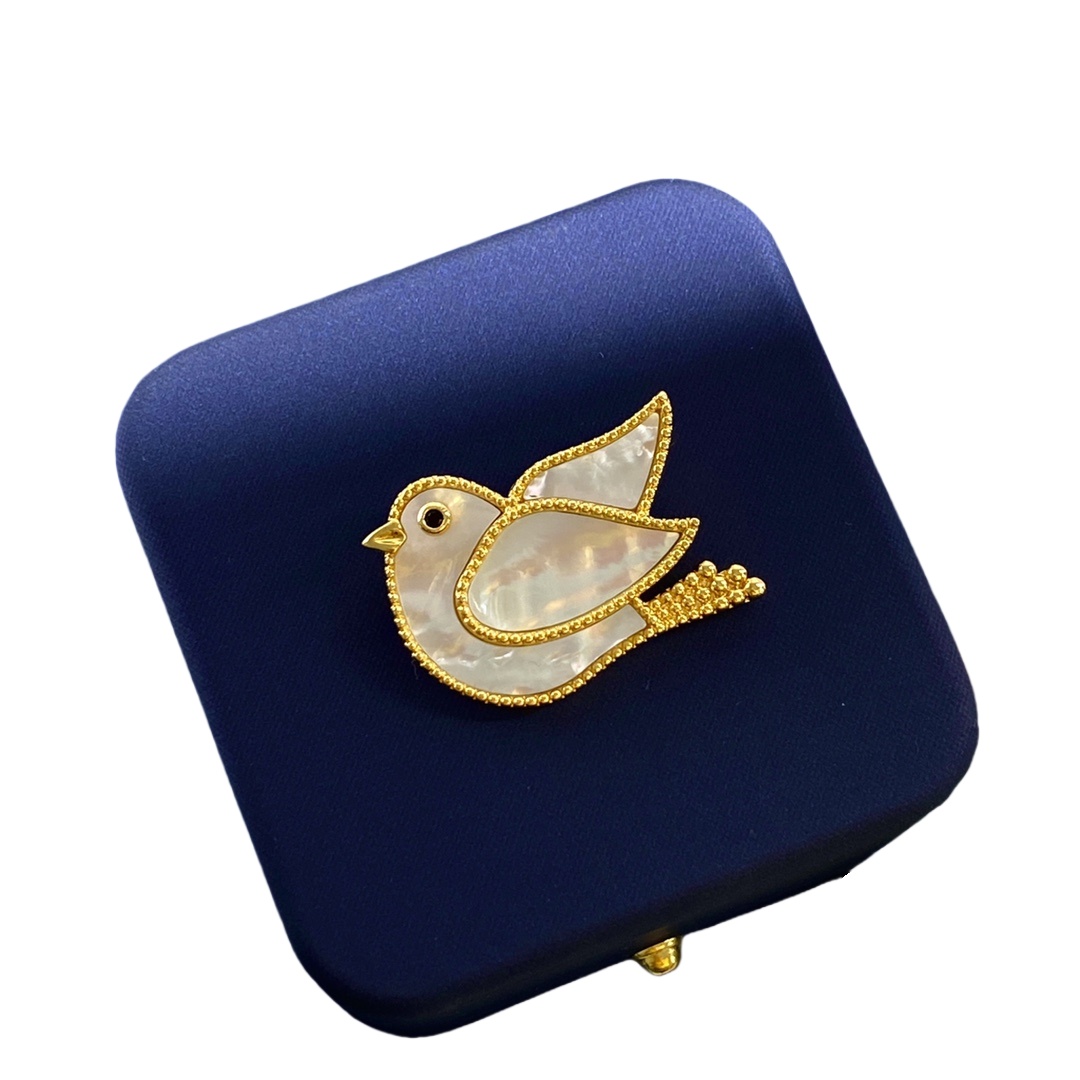 VCB001 Lucky Animals Dove brooch pin - ccjewelryacc