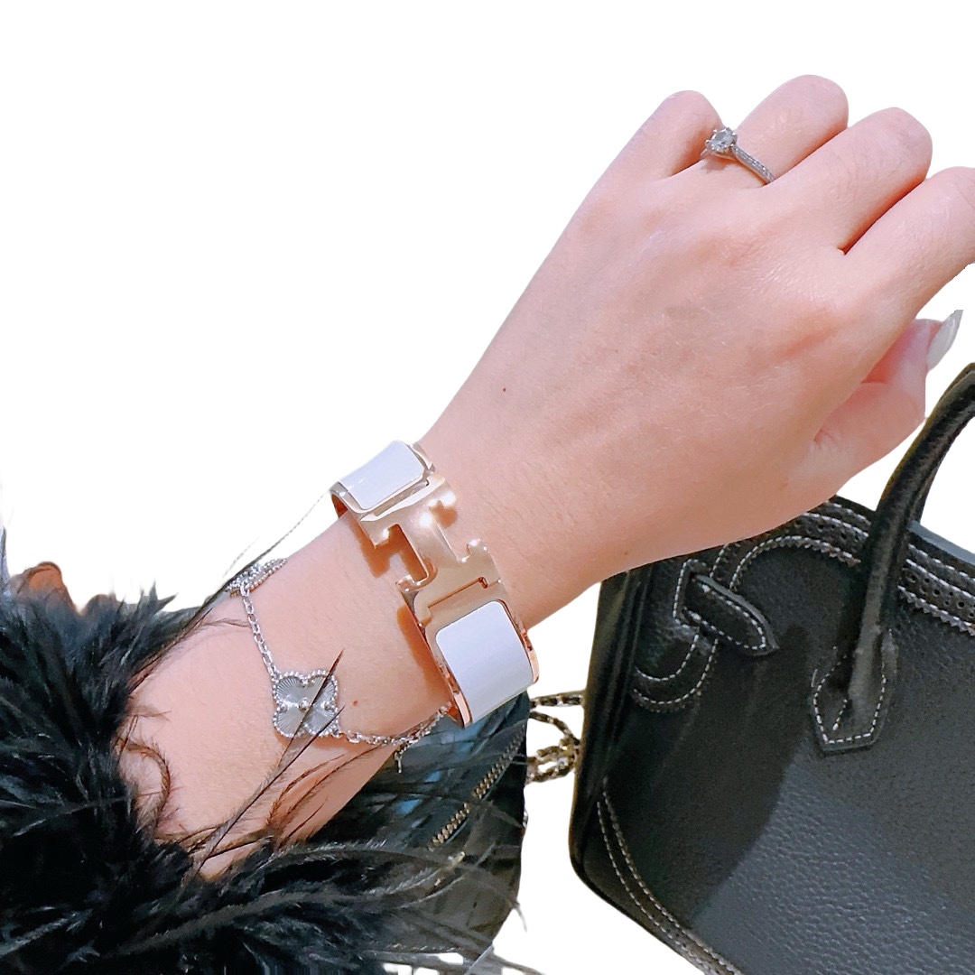 HMS052 18mm Metal enamel Clic H bracelet 17 - ccjewelryacc