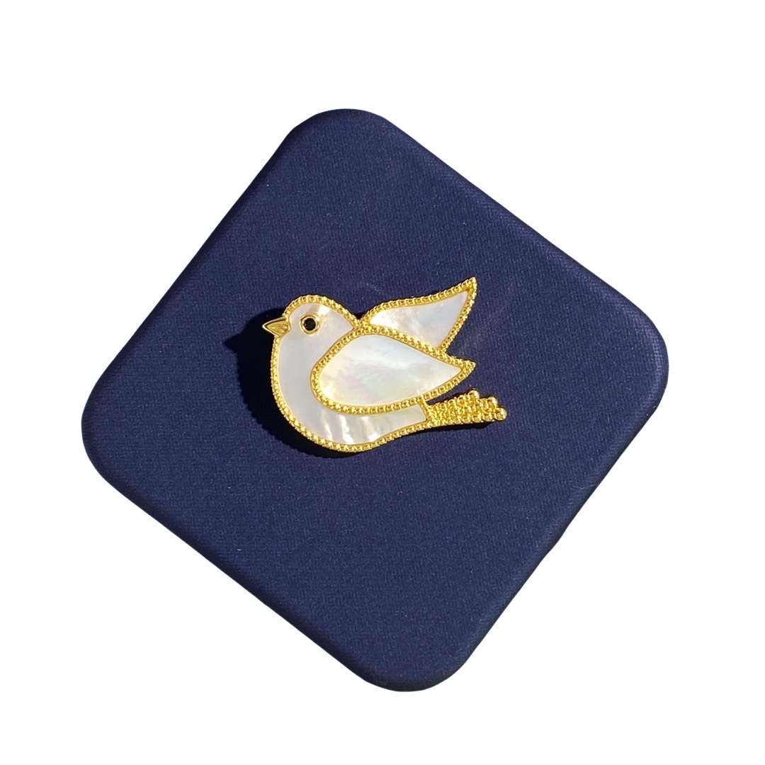 VCB001 Lucky Animals Dove brooch pin - ccjewelryacc