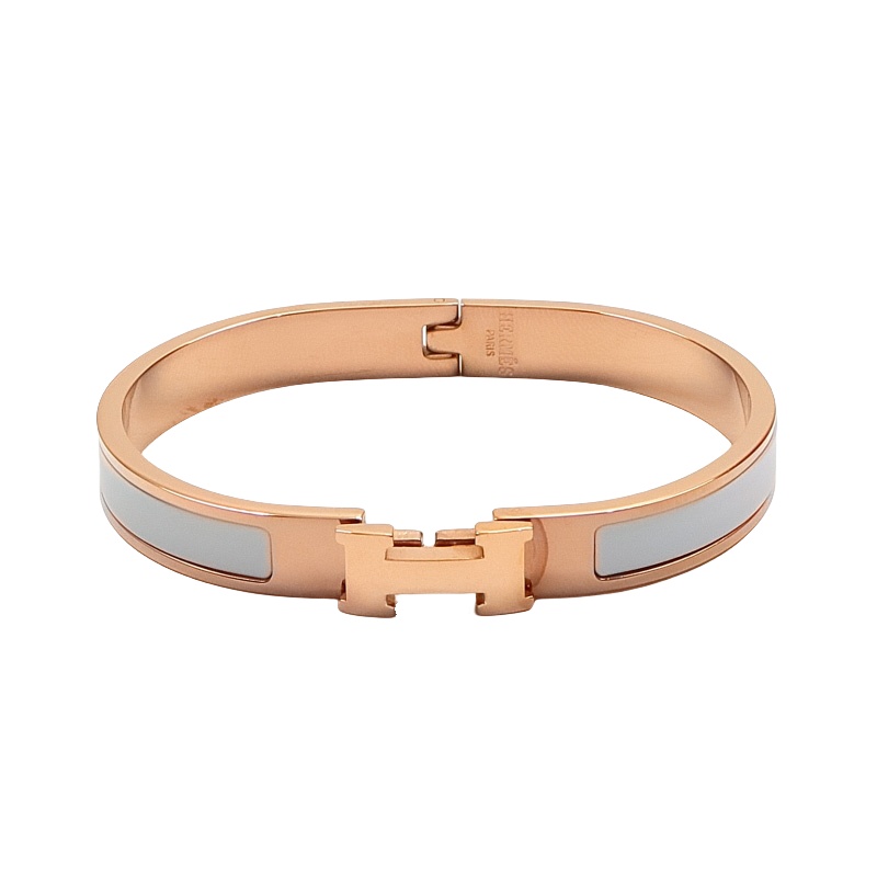 HMS027 Mini 8mm Enamel clic H bracelet - ccjewelryacc