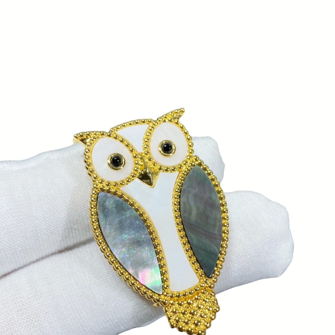 VCB002 Lucky Animals Owl brooch pin - ccjewelryacc