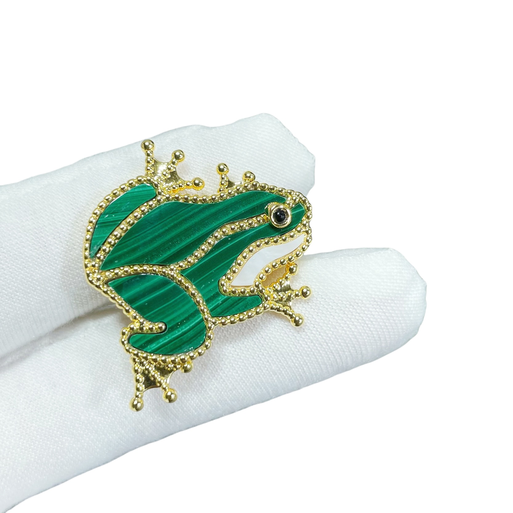 VCB016 18k gold Lucky Animals Frog brooch pin - ccjewelryacc