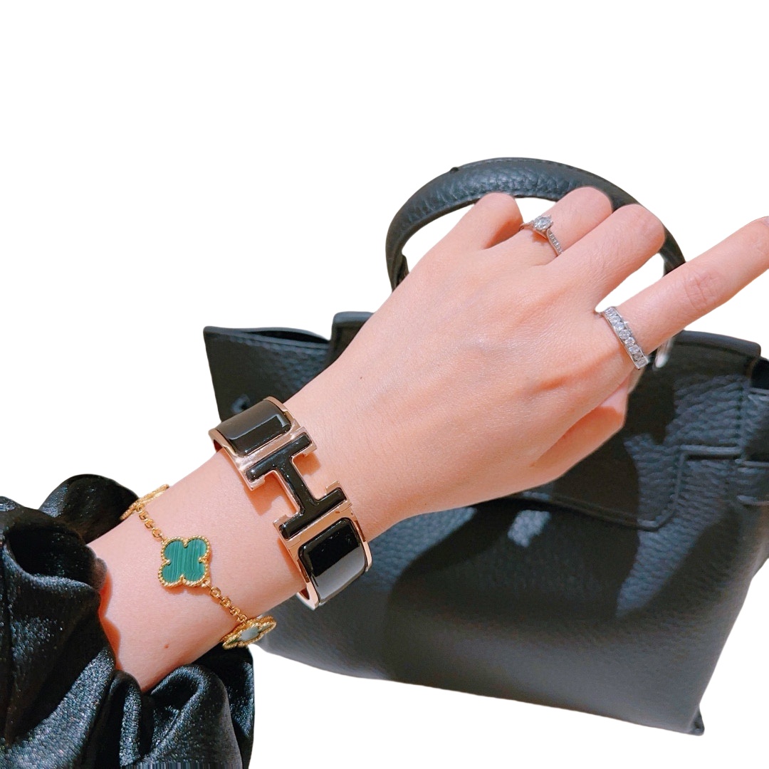 HMS049 20mm Metal enamel Clic H bracelet 17 for women - ccjewelryacc