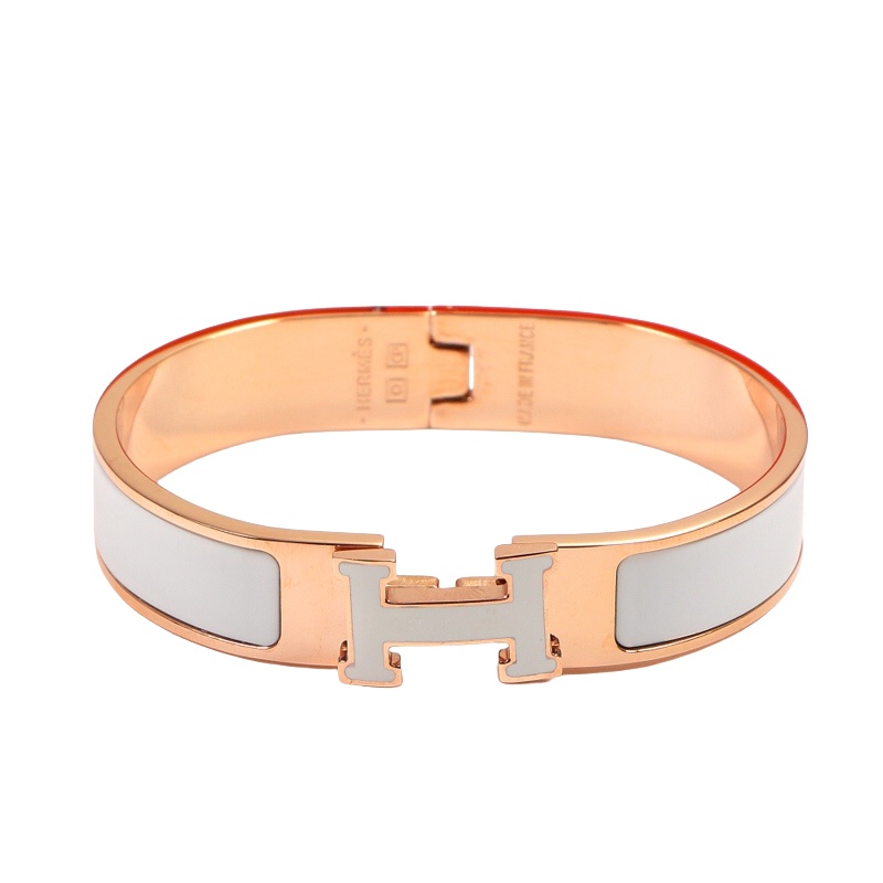 HMS046 12mm Metal enamel Clic H bracelet 17 - ccjewelryacc