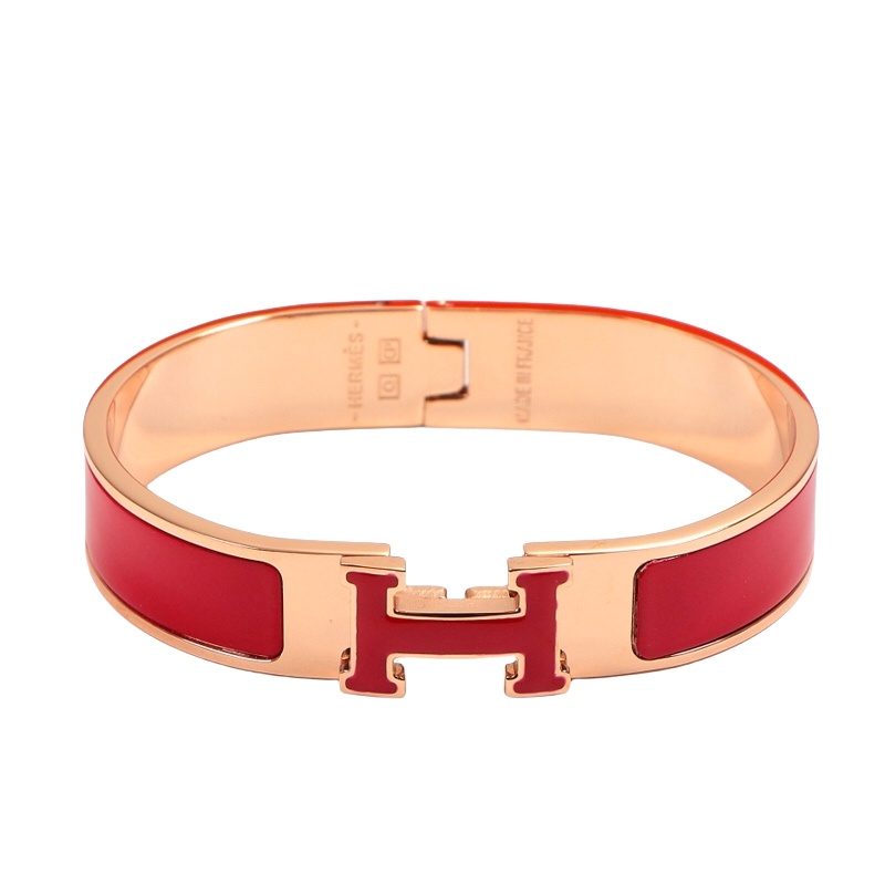 HMS046 12mm Metal enamel Clic H bracelet 17 - ccjewelryacc