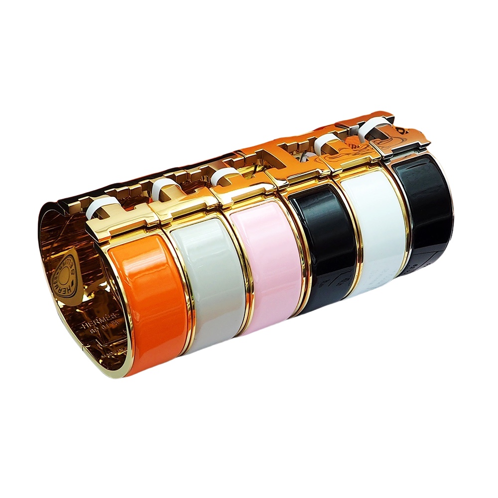 HMS045 20mm Metal enamel Clic H bracelet 17 - ccjewelryacc