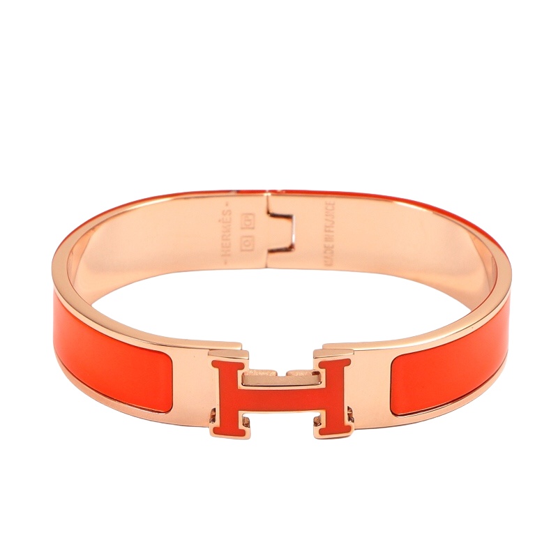 HMS046 12mm Metal enamel Clic H bracelet 17 - ccjewelryacc