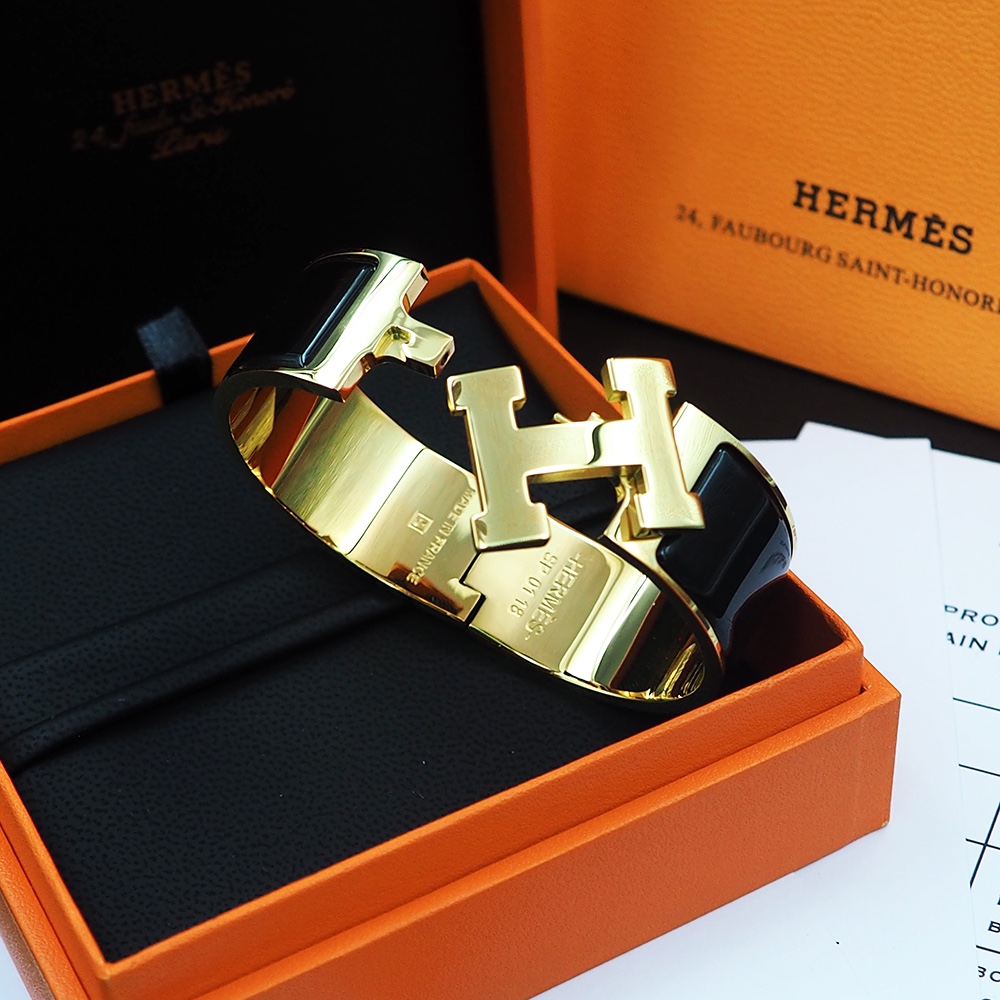 HMS045 20mm Metal enamel Clic H bracelet 17 - ccjewelryacc