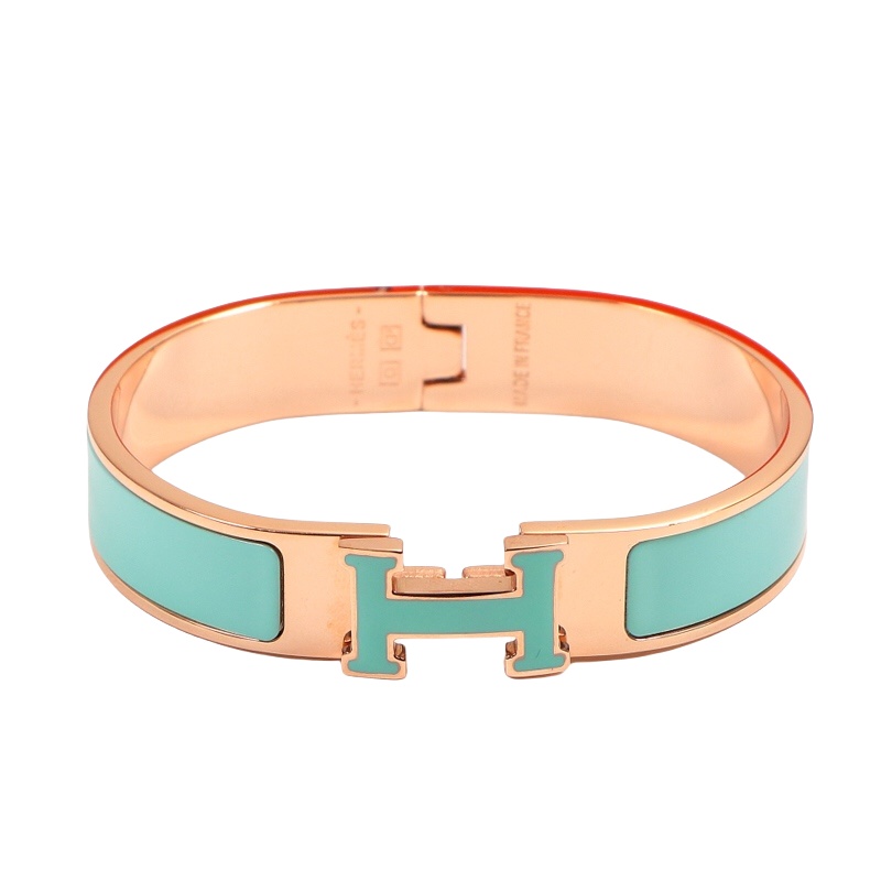 HMS046 12mm Metal enamel Clic H bracelet 17 - ccjewelryacc