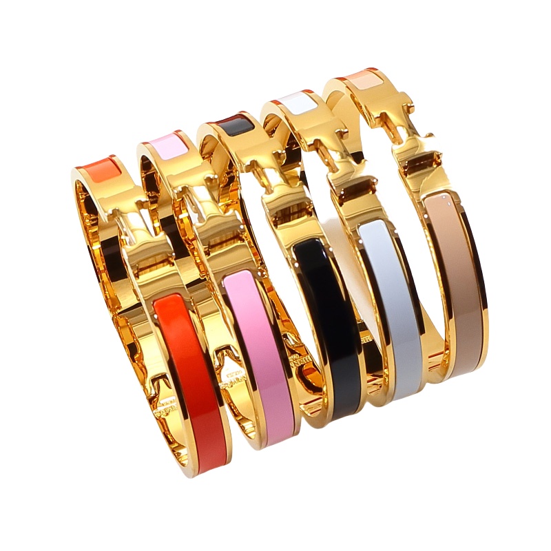 HMS027 Mini 8mm Enamel clic H bracelet - ccjewelryacc
