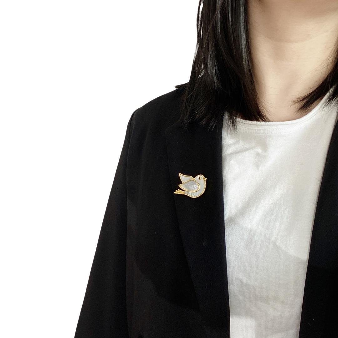 VCB001 Lucky Animals Dove brooch pin - ccjewelryacc