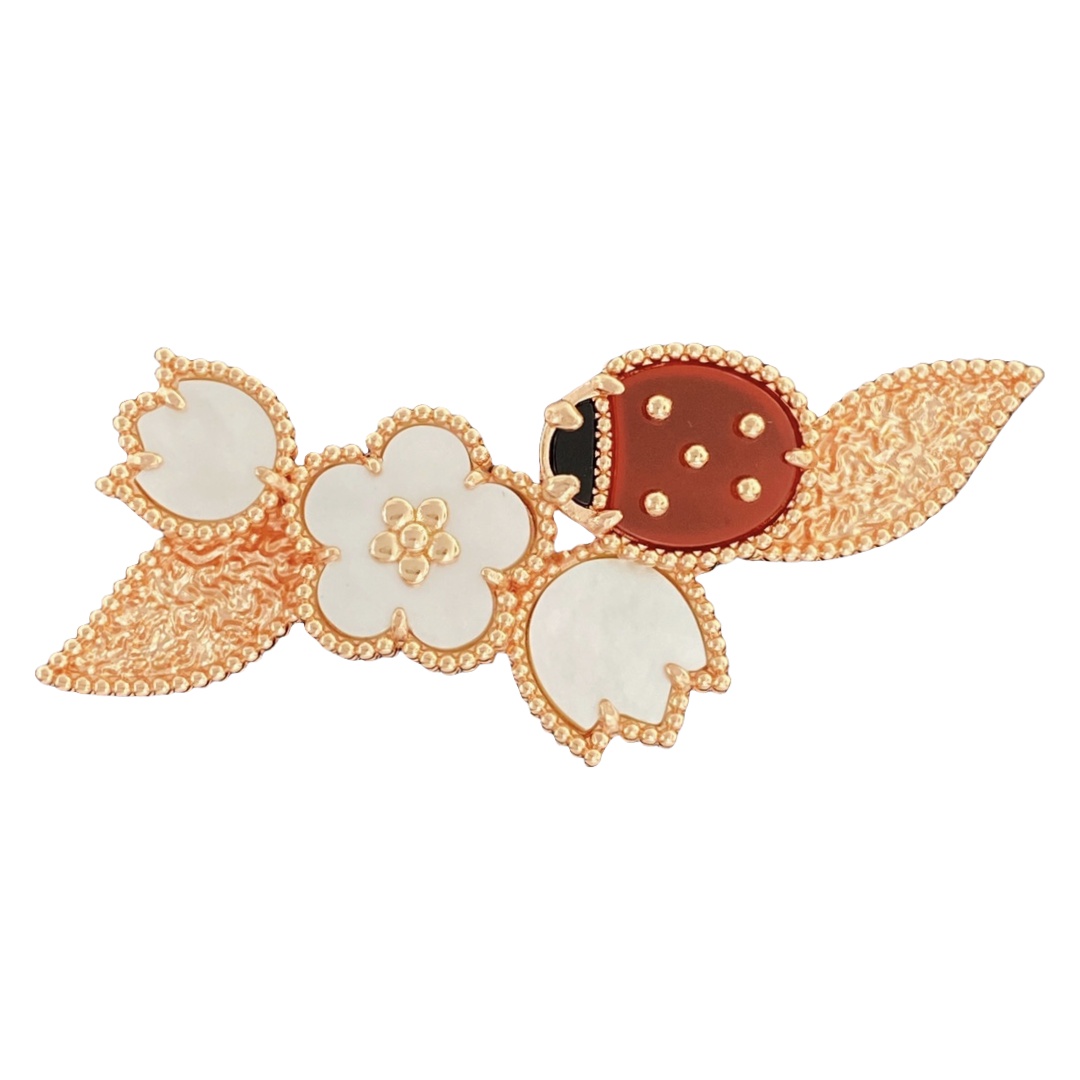 VCB010 Lucky Spring brooch pin 18 rose gold - ccjewelryacc