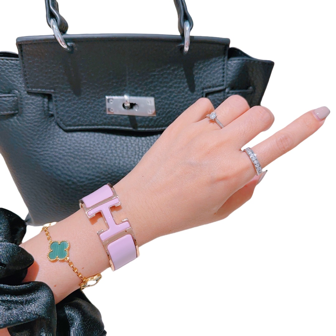 HMS049 20mm Metal enamel Clic H bracelet 17 for women - ccjewelryacc