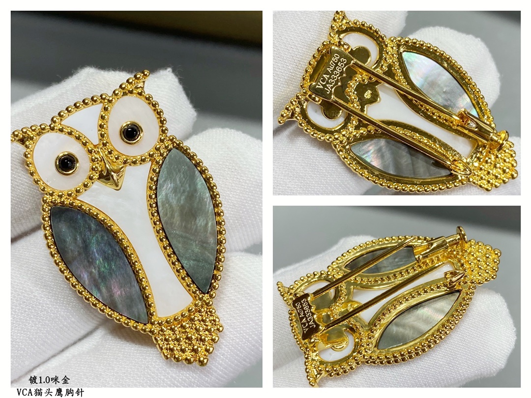 VCB002 Lucky Animals Owl brooch pin - ccjewelryacc