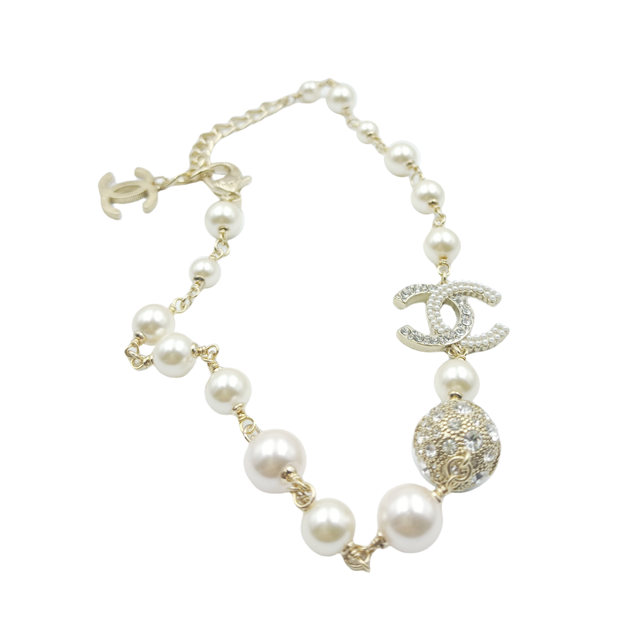 CCN130A Pearl CC Choker necklace - ccjewelryacc