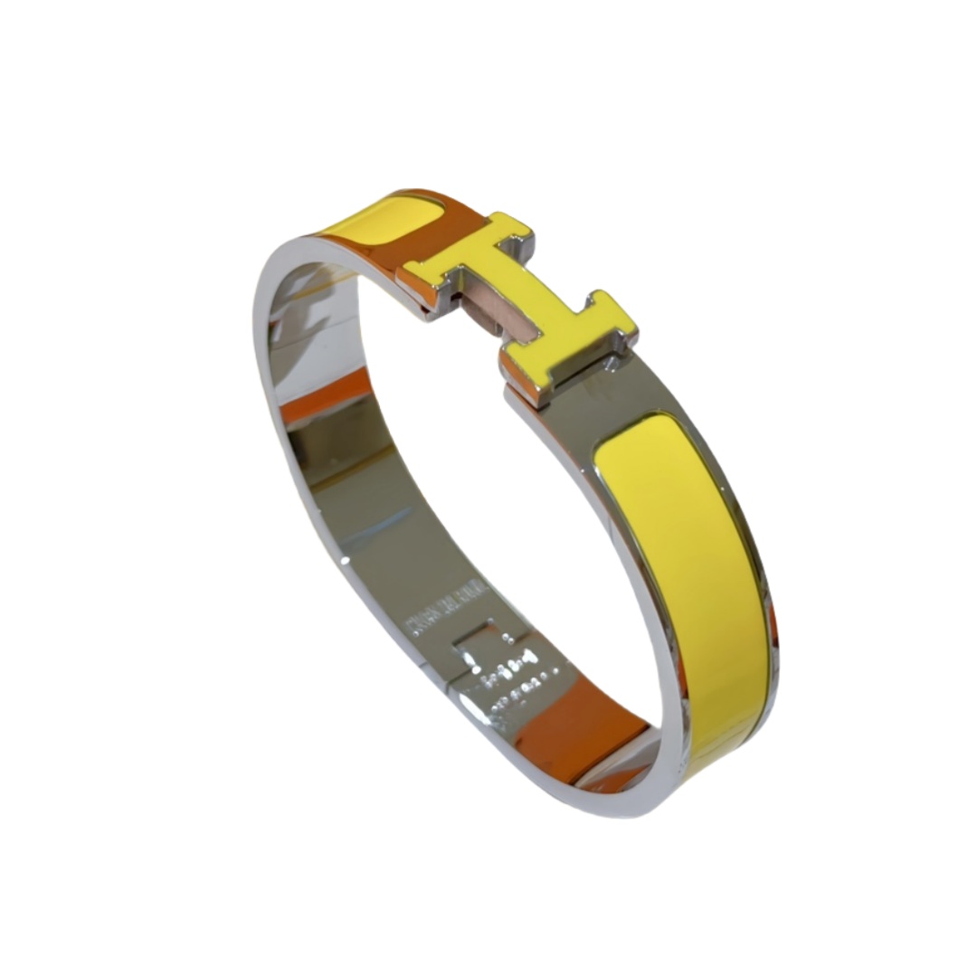 HMS046 12mm Metal enamel Clic H bracelet 17 - ccjewelryacc