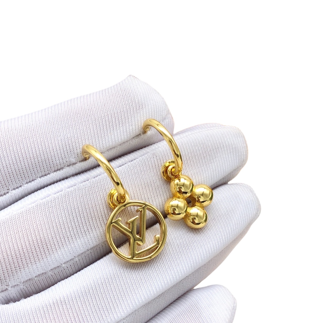 LVE125 VUITTON Metal Blooming Earring - ccjewelryacc