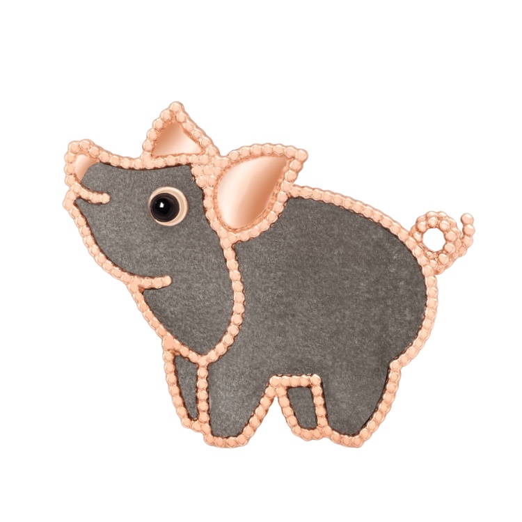 VCB024 18k gold Lucky Animals Pig brooch pin - ccjewelryacc