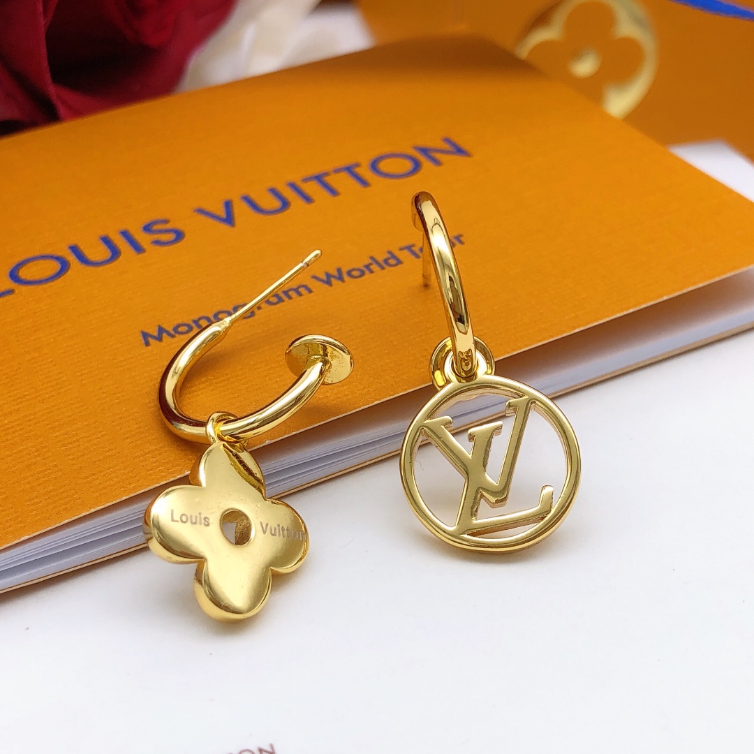 LVE125 VUITTON Metal Blooming Earring - ccjewelryacc