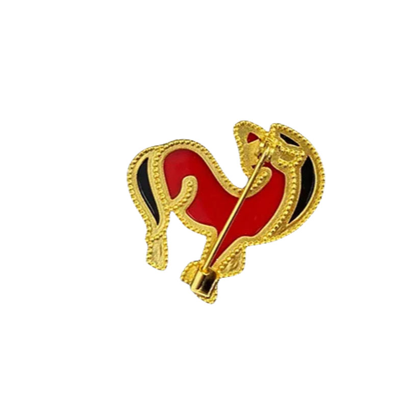 VCB005 Lucky Animals Horse brooch pin 18k gold - ccjewelryacc
