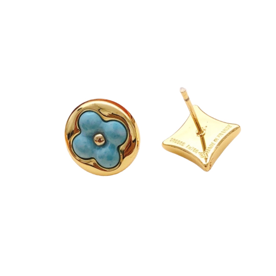 LVE120 Vuitton Color Blossom Star & Sun Stud Earrings - ccjewelryacc