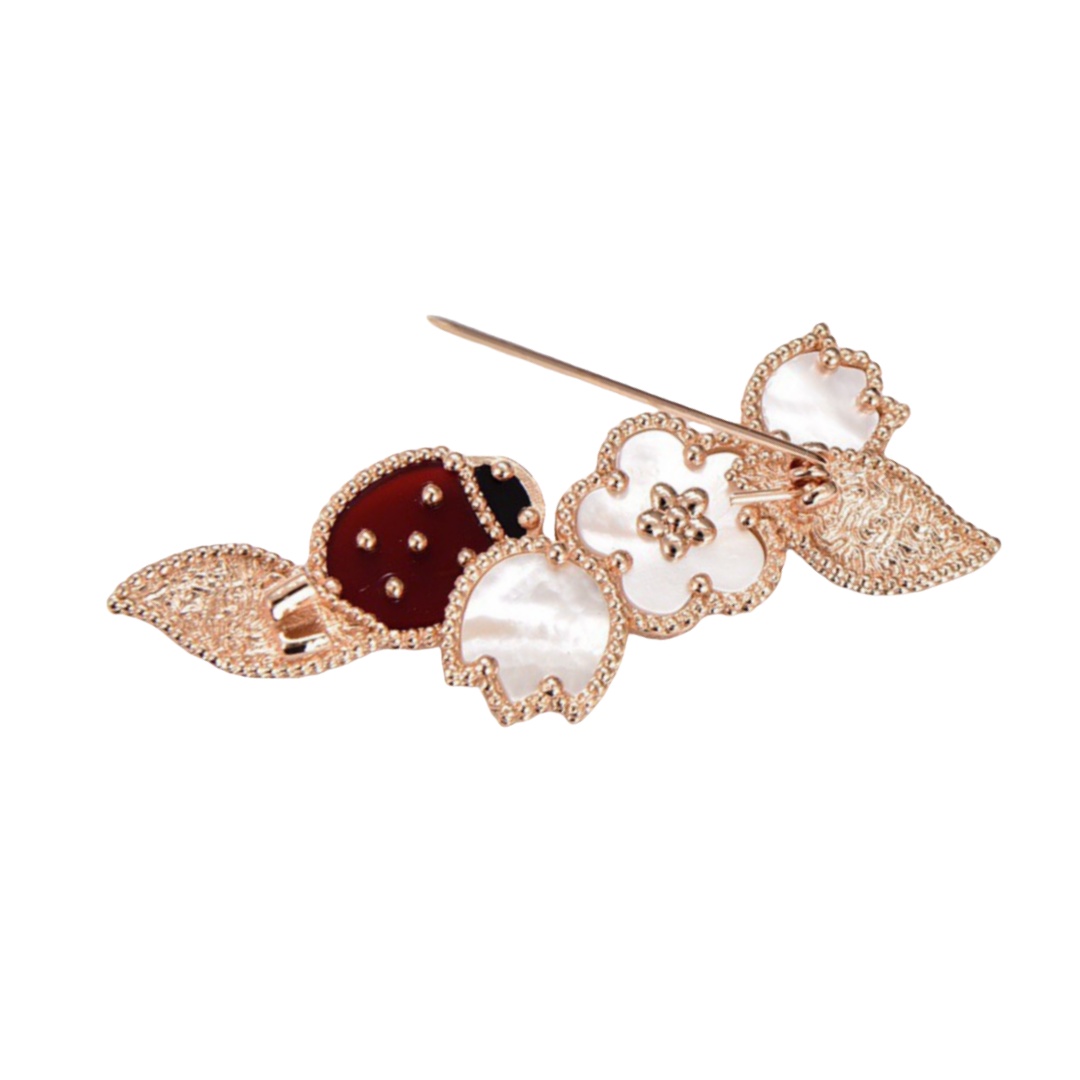 VCB010 Lucky Spring brooch pin 18 rose gold - ccjewelryacc
