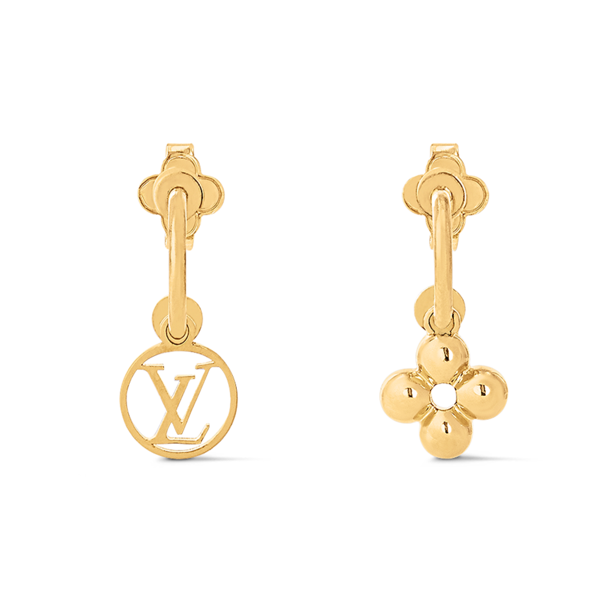 LVE125 VUITTON Metal Blooming Earring - ccjewelryacc