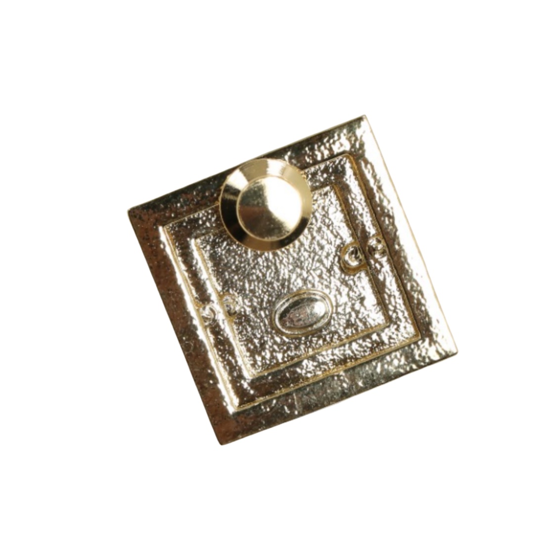 BCB358 Multideck Square crystal Pink enamel brooch pin - ccjewelryacc