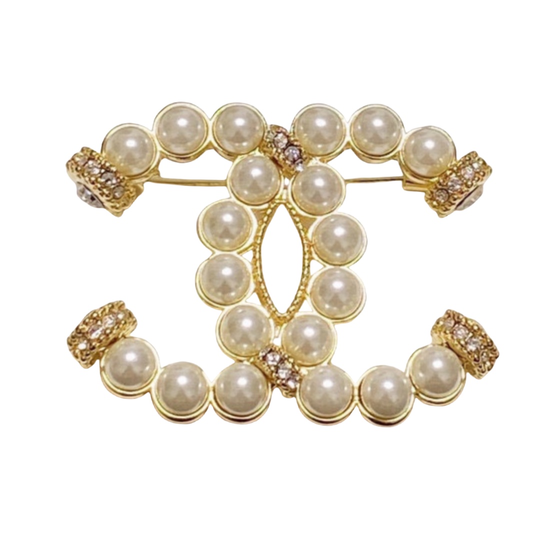 BCB500 Multicolor beads and pearls cc brooch pin - ccjewelryacc