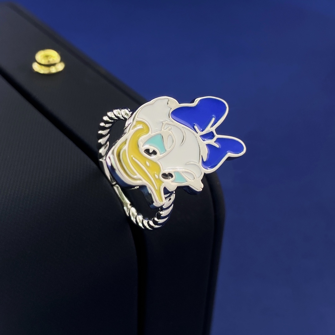 GGR022 GG Disney X Daisy Duck Ring In Sterling Silver - ccjewelryacc