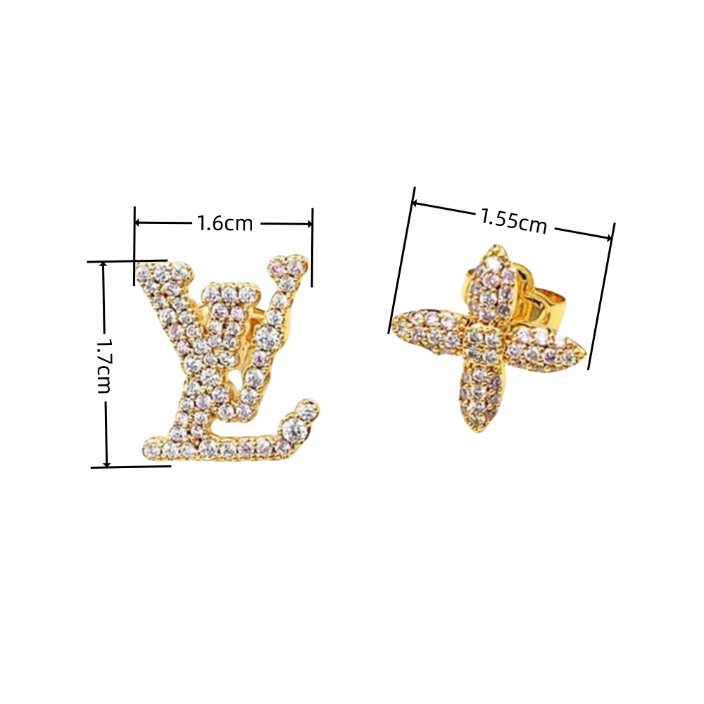 LVE116 L&V Full crystal Iconic Trésor stud earring - ccjewelryacc