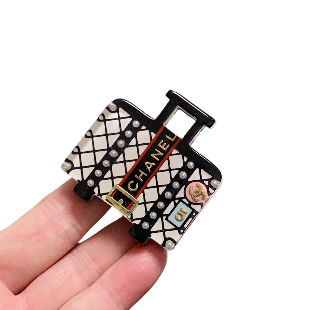 BCB347 Acrylic Suitcase brooch pin - ccjewelryacc