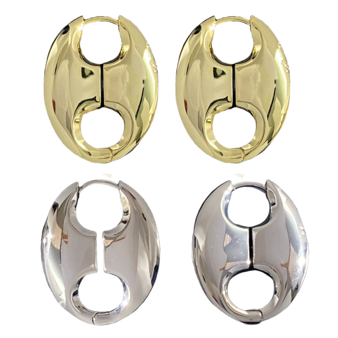GGE119 GG Pig nose Marina Chain earrings - ccjewelryacc